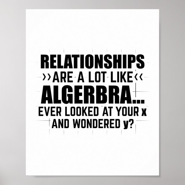 Poster Álgebra Matemática | Presentes matemáticos (Frente)
