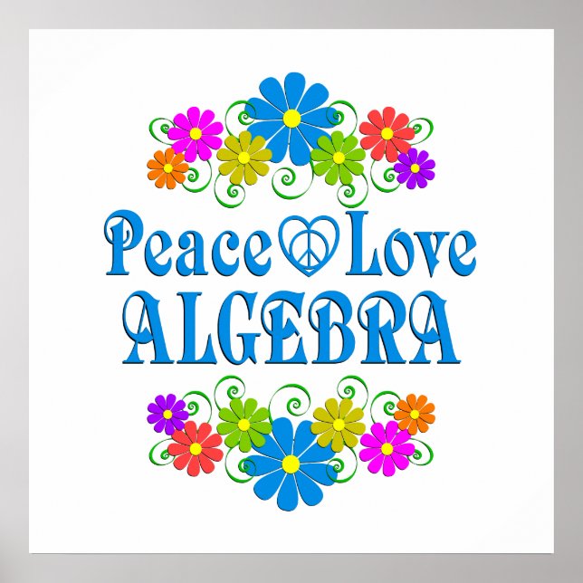 Pôster Álgebra Peace Love (Frente)