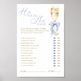 Poster Algo Azul Ele Disse Ela Disse Digital