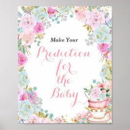 Poster Algo doce está criando previsões para o bebê