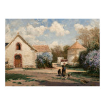 Algodão Antiquado Do País Francês Vintage