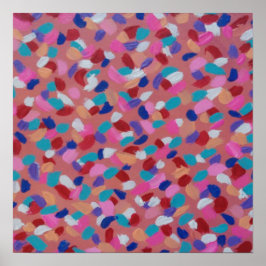 Poster Algodão Cor-Rosa