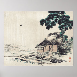 Poster Algodão de Kōno Bairei