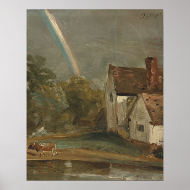 Poster Algodão de Willy Lott com arco-íris (Frente)