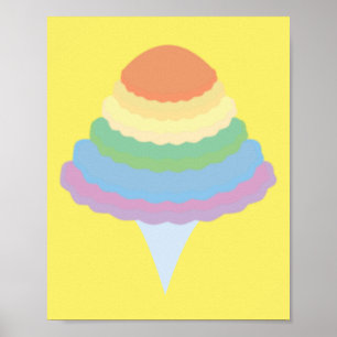 Poster Algodão Doce Colorido 