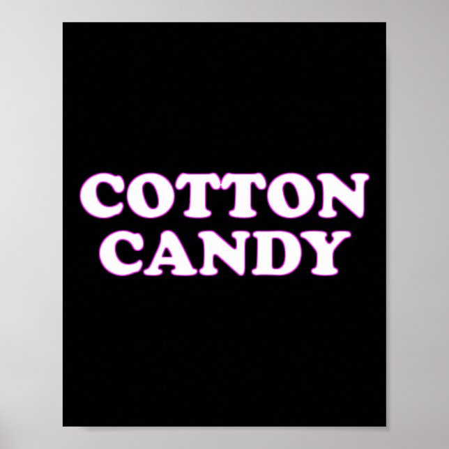 Poster Algodão doce Halloween Fingindo que sou Cotton (Frente)