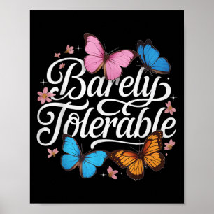 Poster Algodão Floral da Borboleta Jane Austen, pouco tol
