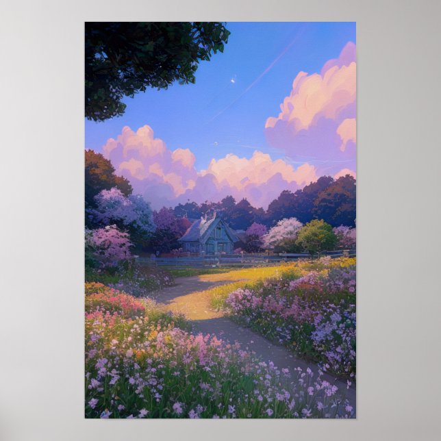 Poster Algodão no Haven do Jardim (Frente)