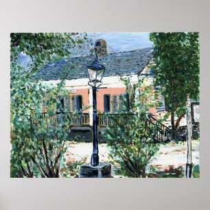 Pôster Algodão Rosa em Plantação