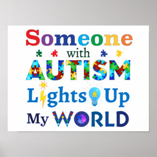Poster Alguém com AUTISM acende meu mundo