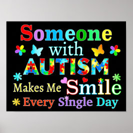 Poster Alguém com AUTISMO me faz sorrir
