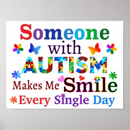 Poster Alguém com AUTISMO me faz sorrir