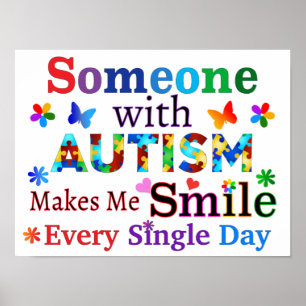 Poster Alguém com AUTISMO me faz sorrir