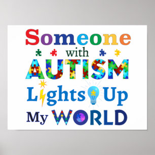 Poster Alguém com o AUTISM acende meu mundo