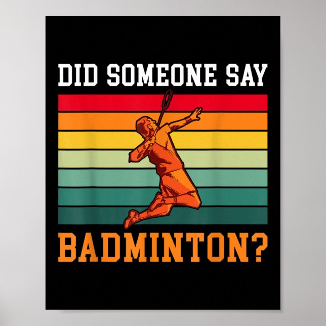 Poster Alguém Disse Badminton? (Frente)