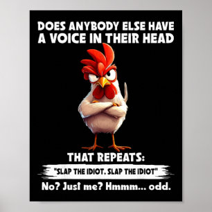 Poster Alguém Mais Tem Uma Voz Na Cabeça Engraçado