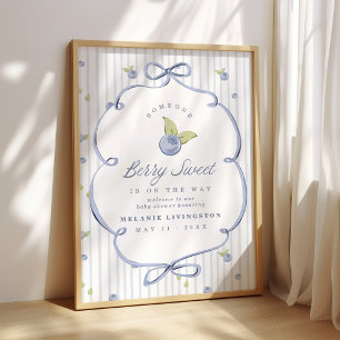Poster Alguém Muito Doce Bem-vindo ao Chá de Bebê Azul