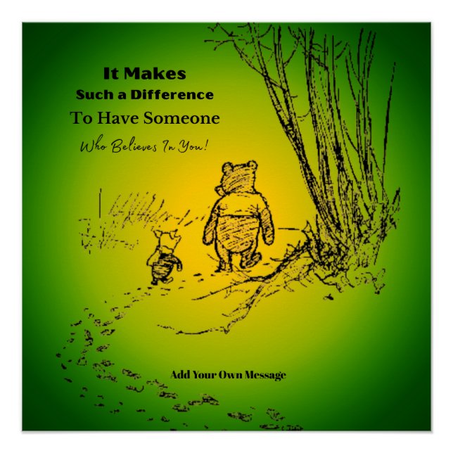 Pôster "Alguém Que Acredita Em Você" Cita Poster brilhant (Frente)