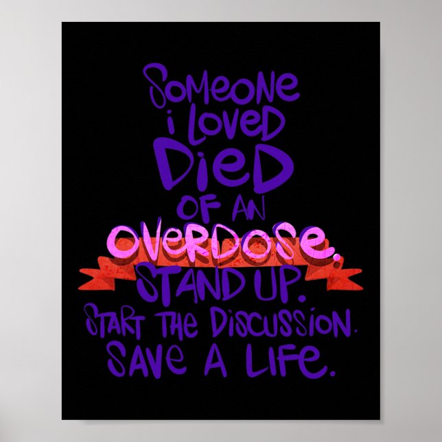 Poster Alguém Que Eu Amo Morreu De Sobredosagem 1 (Frente)