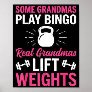 Poster Algumas avós jogam bingo, avós de verdade levantam