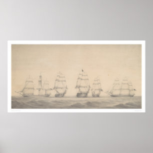 Pôster Algumas naves do Esquadrão do Pacífico (1346)