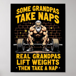 Poster Alguns Avós Tomam Naps Verdadeiros Avós Levantam P