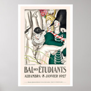 Poster Alhambra de Granada Espanha Baile de Estudantes Ar