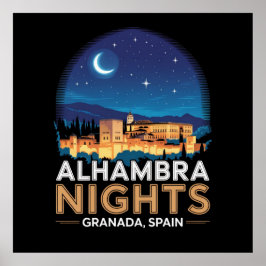 Poster Alhambra Nights - Granada Espanha