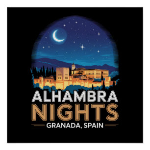 Pôster Alhambra Nights - Granada Espanha