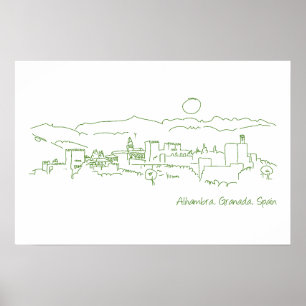 Poster Alhambra Sunset