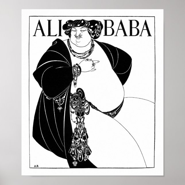 Pôster Ali Baba, Aubrey Beardsley (Frente)
