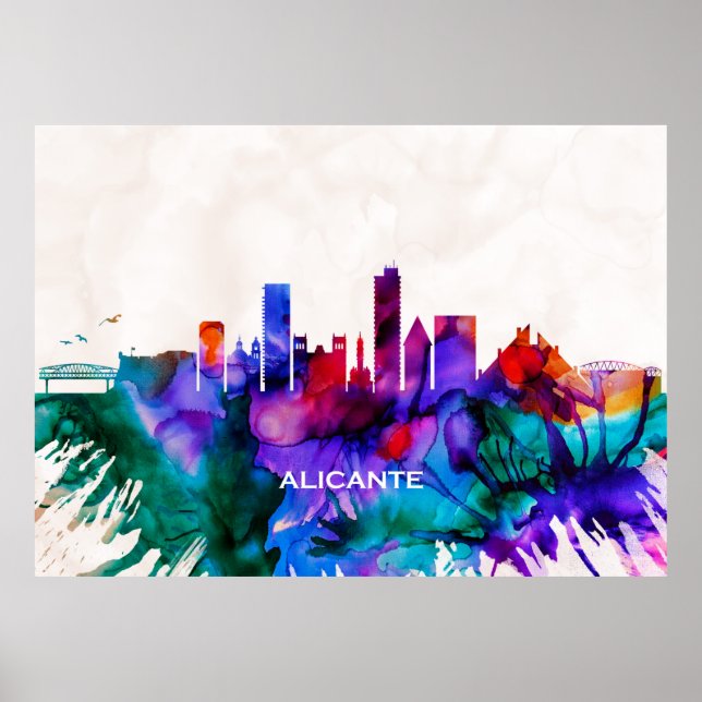 Poster Alicante Skyline (Frente)