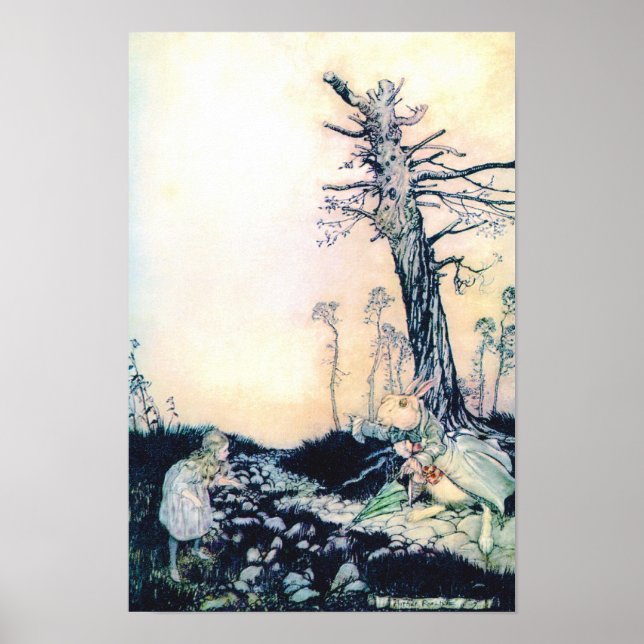 Pôster Alice and the White Rabbit (Frente)