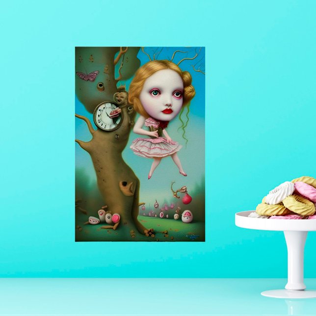 Poster Alice - Arte de Pop Surreal Quirky (Criador carregado)