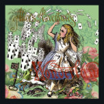 Poster alice cards wonderland hatter rabbit<br><div class="desc">Alice in Wonderland - A great collage of Adventures - Alice in Wonderland -- where Alice experiences the might of the Flying Cards.</div>
