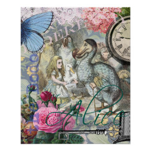 Pôster Alice Clássico País das Maravilhas Dodo Arte Tenni
