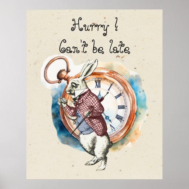 Poster Alice - Coelho Branco 1865 (Frente)