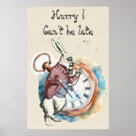 Poster Alice - Coelho Branco 1865