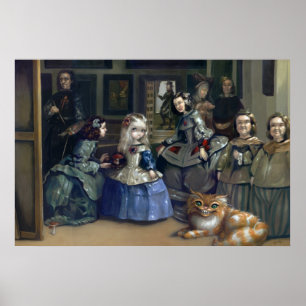 Pôster Alice e a arte de Las Meninas imprimem o país das