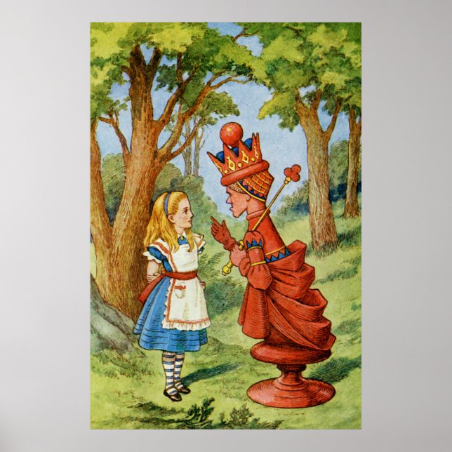 Poster Alice e a Rainha Vermelha na Terra das Maravilhas (Frente)