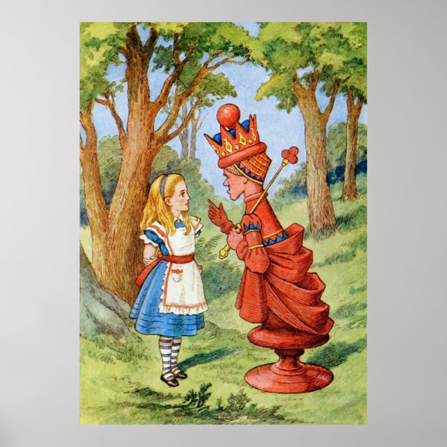 Poster Alice e a Rainha Vermelha na Terra das Maravilhas (Frente)