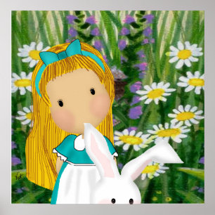 Poster Alice e o coelho branco