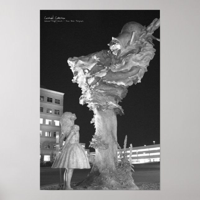 Pôster Alice e o Gato de Cheshire (Frente)