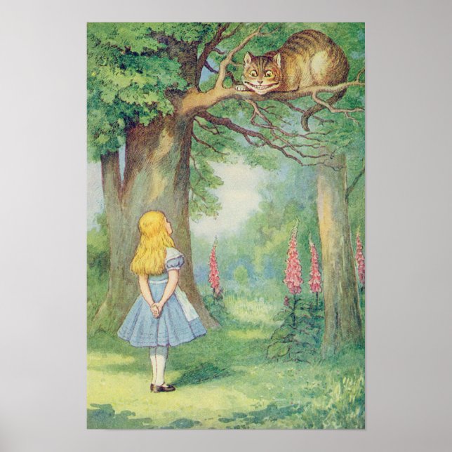 Poster Alice e o Gato de Cheshire (Frente)