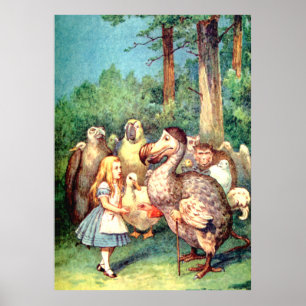 Pôster Alice e o Pássaro Dodo na Terra das Maravilhas
