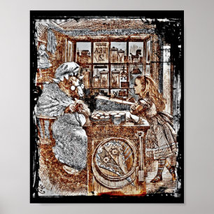 Poster Alice e os carneiros de confecção de malhas