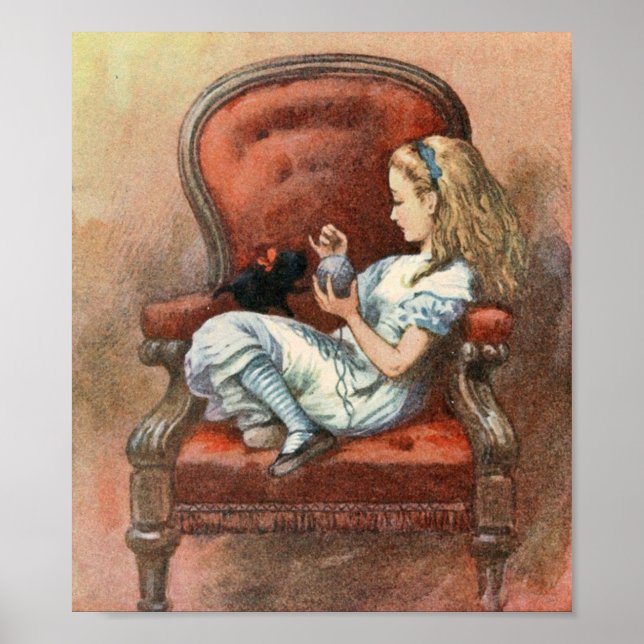 Poster Alice e seu Kitten (Frente)