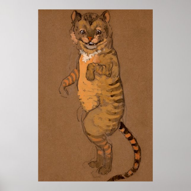 Poster Alice e Wonderland Forest Character Painting-9 (Frente)