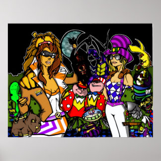 Poster alice em wonderland encontra bruxo de oz