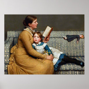 Pôster Alice em Wonderland~George Dunlop Leslie 1835-1921